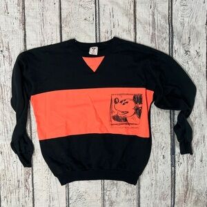 Mickey Mouse Vintage Cartoon Disney World 1980s Crewneck Sweatshirt